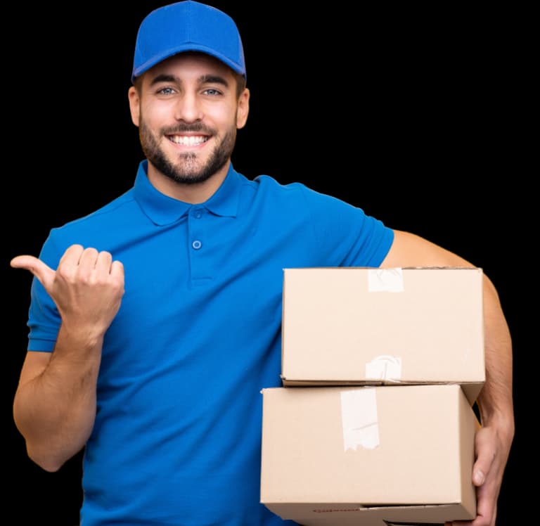 Small business owner using Goorooship online shipping platform to compare courier rates