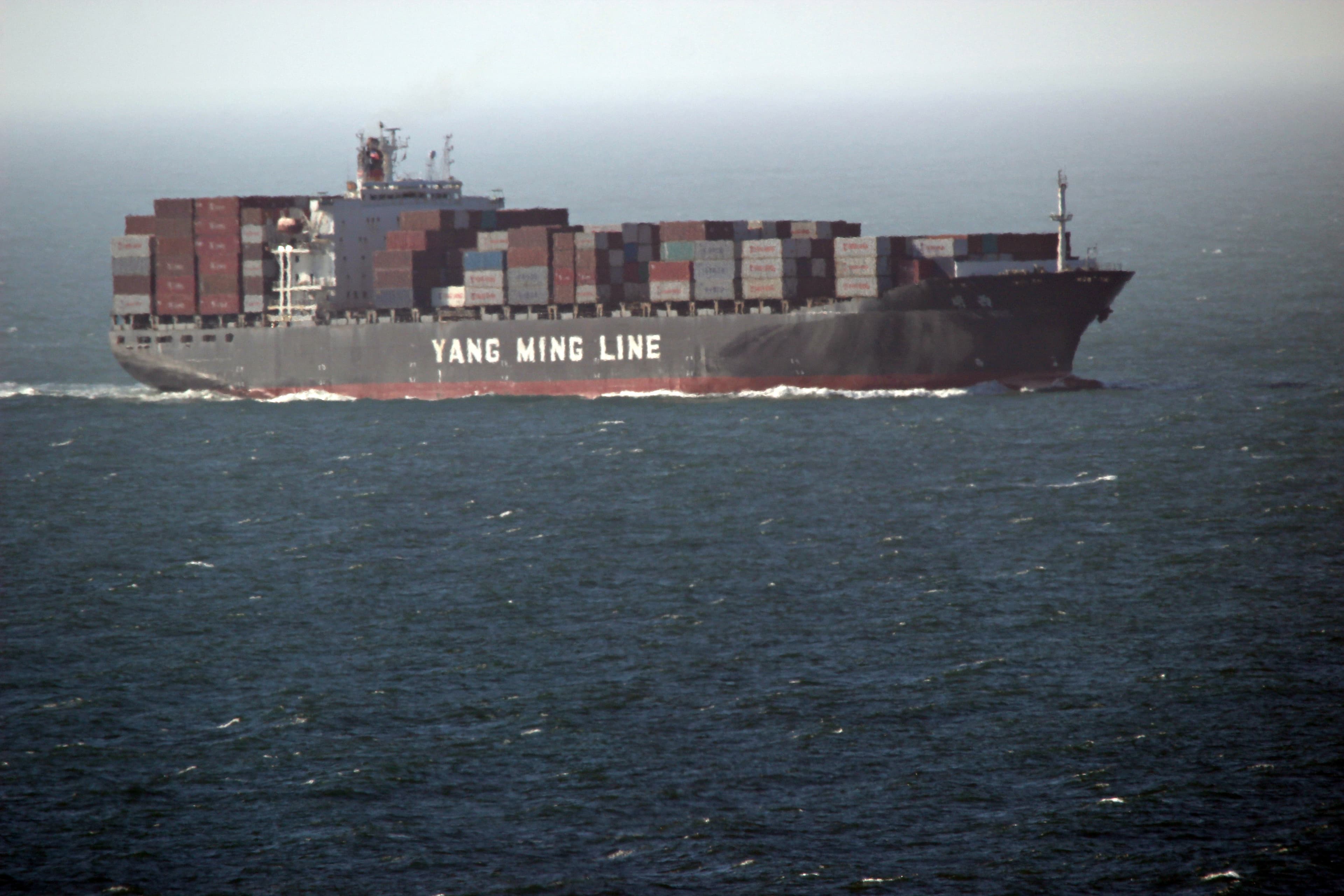 Container vessel arriving at the Port of Vancouver from China